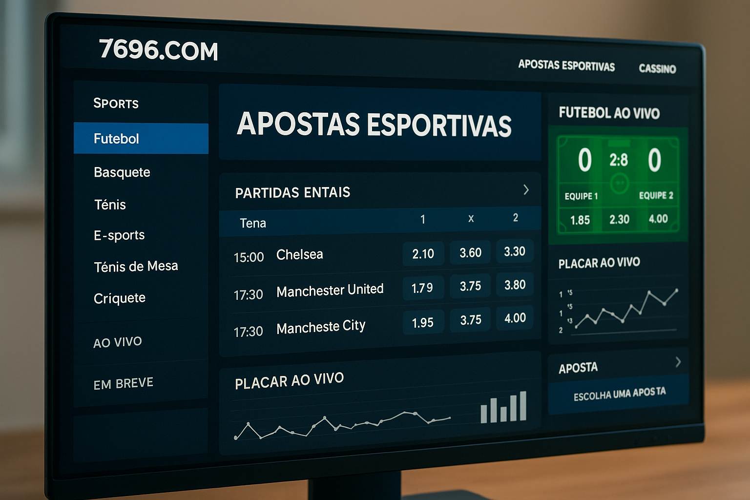 Apostas esportivas no cassino online 7696.COM